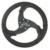 Schmitt & Ongaro Folletto 14.2" Wheel - Black Polyurethane - 3/4" Tapered Shaft w/Black Center Cap PU021104-R